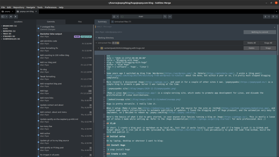 Sublime Merge and Preview