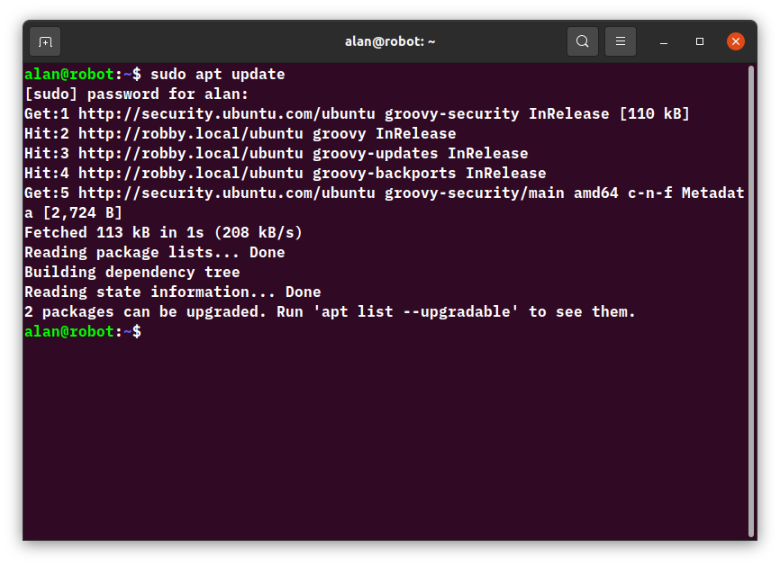 apt update