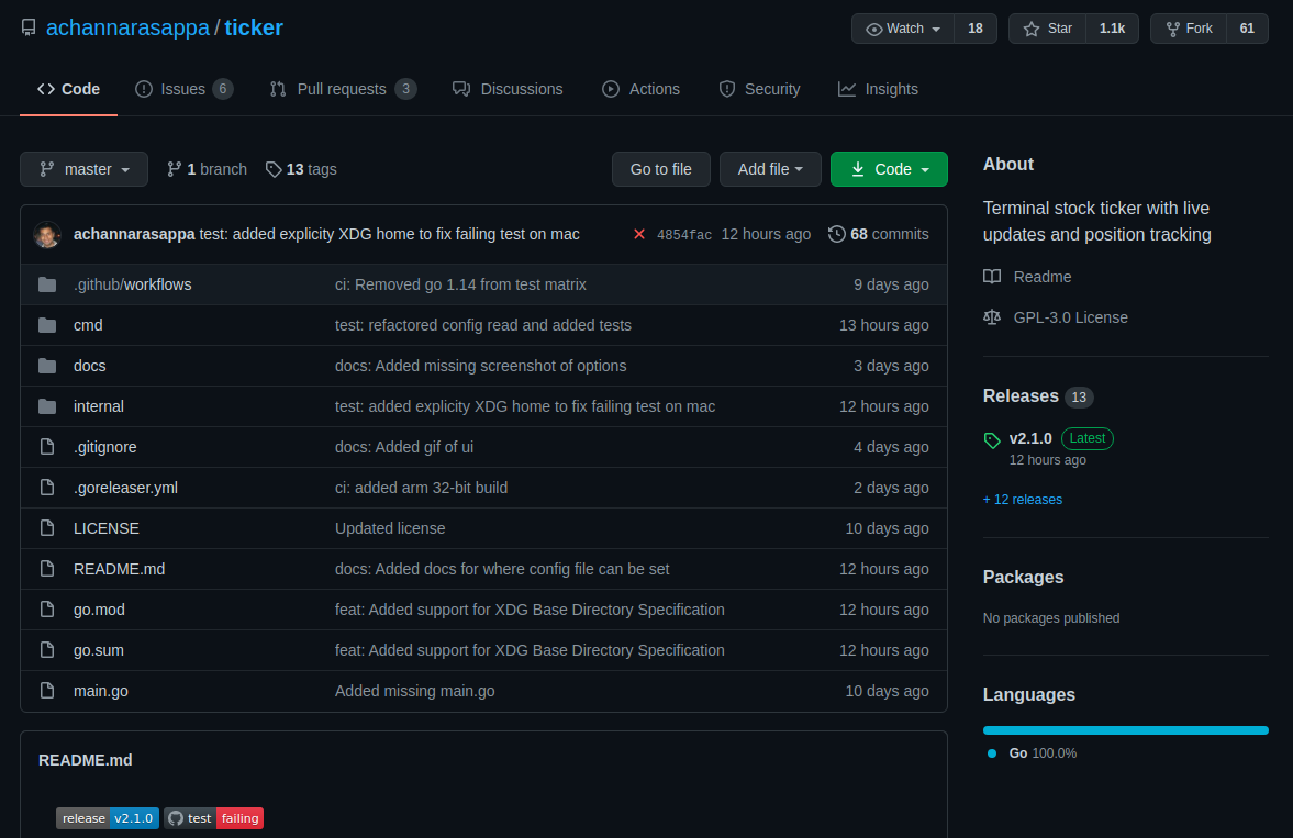 ticker project