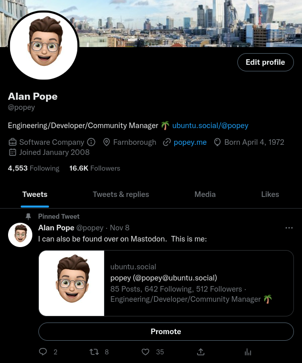 popey on twitter