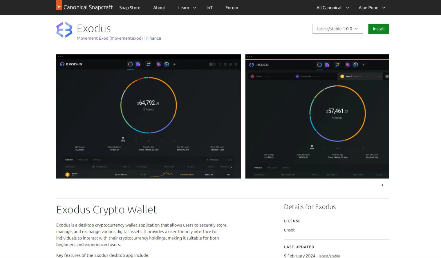 Exodus in the Snap store